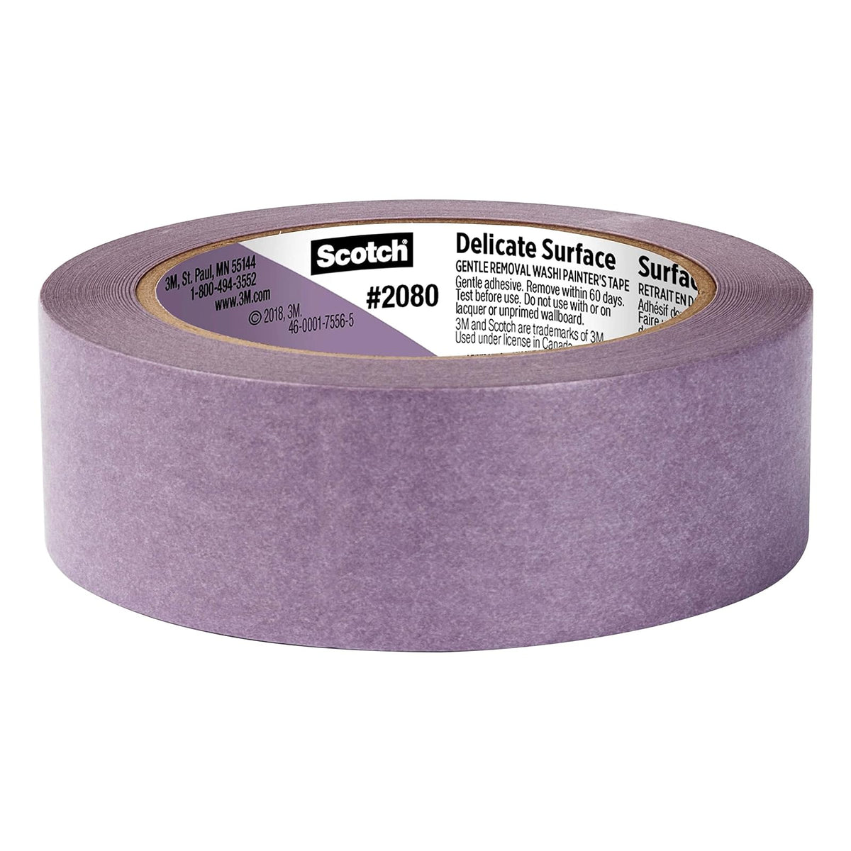 Scotch Cinta de Pintor Delicada 2080EL-36E | 1.4 pulg x 60 yds, 1 rollo, color púrpura, tecnología Edge-Lock