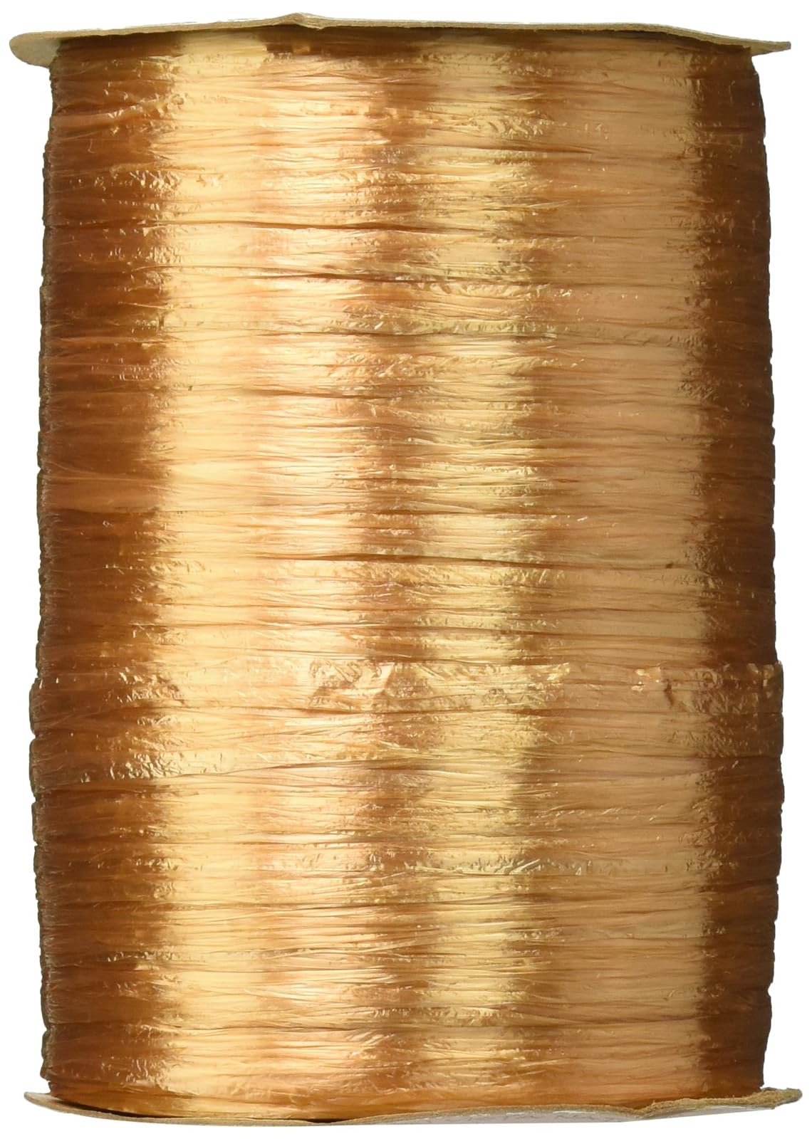 Berwick Offray - Cinta de rafia nacarada de 1/4 pulgadas de ancho, dorada, 100 yardas, 7 mm