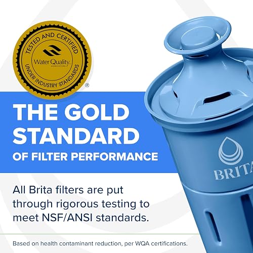 Brita Longlast Filtro de agua, filtros de repuesto de larga duración para jarras y dispensadores, Duradero, Azul oscuro, 1ct, 1
