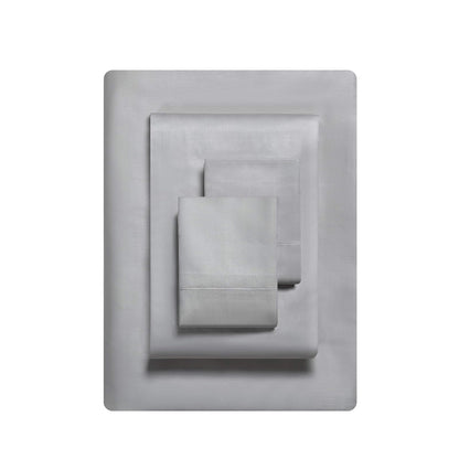 Vera Wang - Juego de sábanas Queen, Ropa de Cama de algodón Satinado de Lujo, 800 Hilos, decoración Suave y Suave para el hogar (Gris Acero, 4 Piezas, Queen)