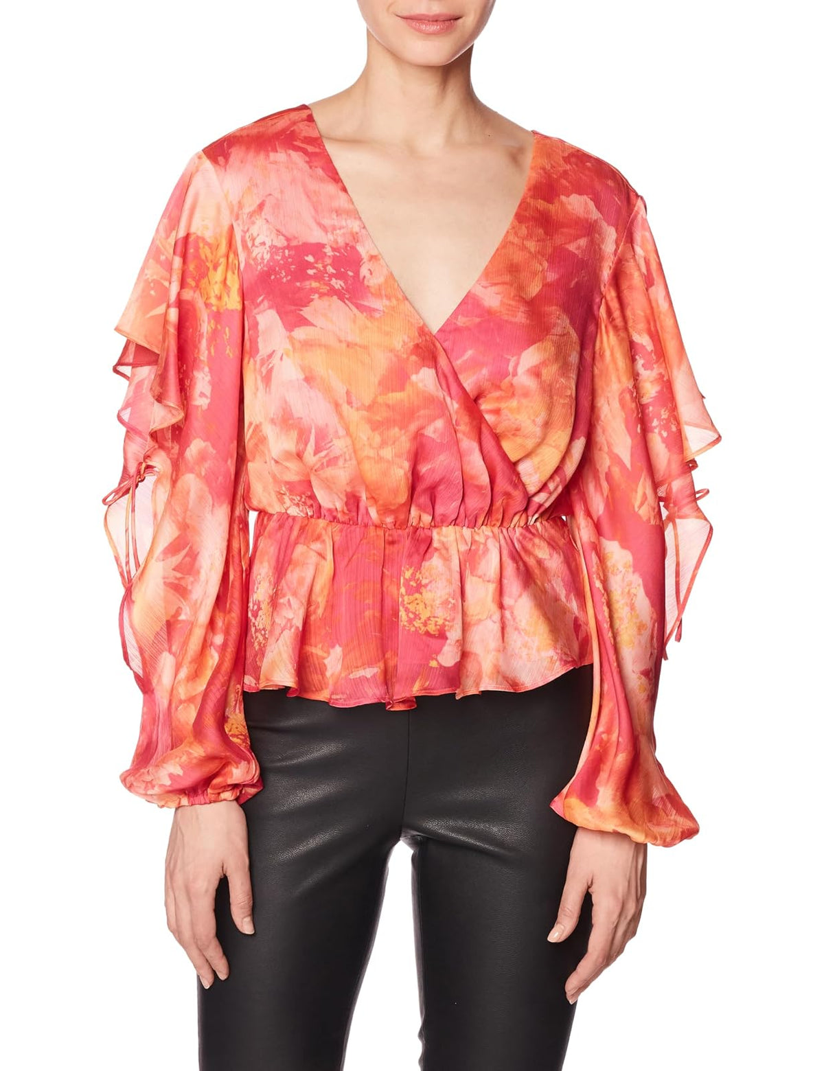 GUESS LS SASKIKA Drapy Top, Multicolor