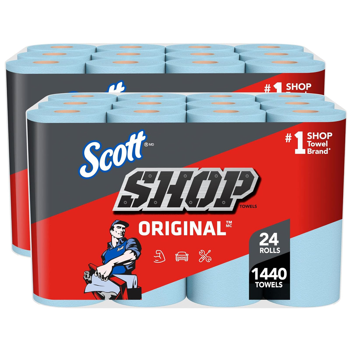 Scott Toallas para Taller Azules, Rollo - 24 Big Rolls (1,440 towels)