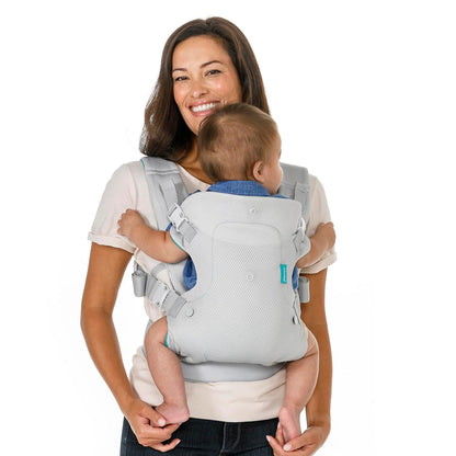 Infantino Portabebés Convertible 4 en 1, Ajustable y Ergonómico - Gris