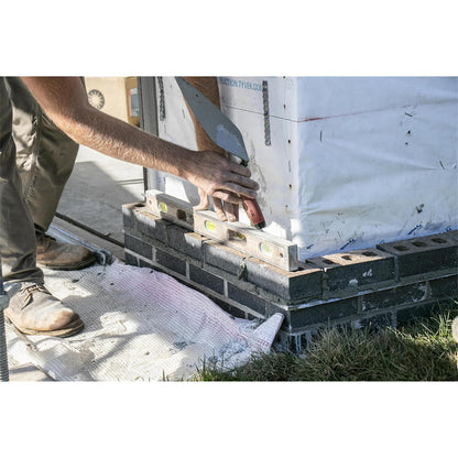 MARSHALLTOWN Paletas de ladrillo, estilo londinense, 12 x 5-1/8 pulgadas, mango DuraSoft, ladrillo, trabajo en bloques, piedra, mampostería, fabricado en Estados Unidos, 33 12FG
