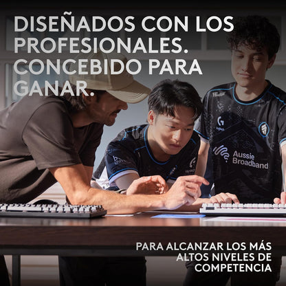 Logitech G Pro X 60 Lightspeed, Teclado inalámbrico para Juegos, 60% TKL mecánico Ultra Compacto para PC, RGB LIGHTSYNC, Teclas de PBT de Doble Moldeado, interruptores ópticos GX táctiles - Blanco