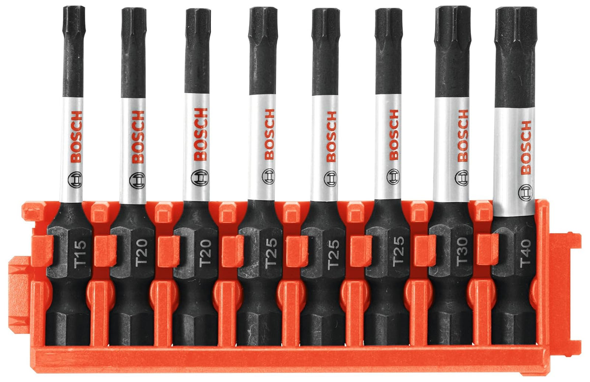 Bosch - Torx Ccstv208 De 8 Piezas, Resistente A Impactos, De 2 Pulgadas Brocas De Alimentación Con Clip Para Sistema De Carcasa Personalizado - 2 in (5.08 cm) - Torx Surtido