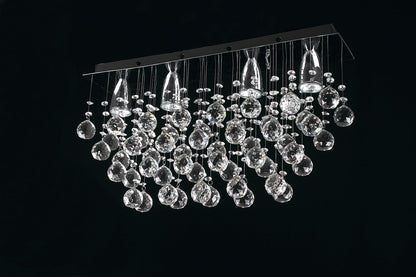 Candil Colgante Gamalux Williams Krystal Texas de 4 Luces P95060/4, luz brillante con diseño sencillo y cristal cortado HQ para espacios acogedores