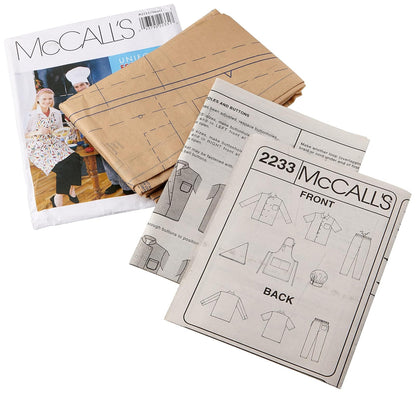 McCall's Patterns M2233 - Patrones de Costura para Chamarra, Camisa, Delantal, Pantalones, pañuelo y Sombrero para Mujer, SML, 1