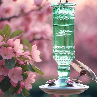 Perky-Pet 8108-1SR - Botella de Vidrio Antiguo para colibríes, decoración de jardín al Aire última intervensión, 10 onzas