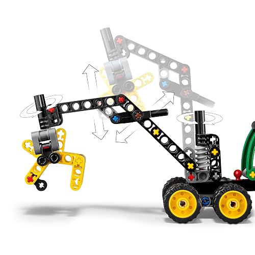 LEGO Technic Cosechadora con Ruedas John Deere 1470H – Pluma Giratoria, Garra y Tronco – Juguete de Construcción – Vehículo para Regalar a Niños y Niñas de 7 Años o Más – 42218