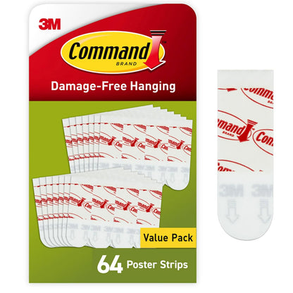 Command PH024-64NA Poster, 64 Strips, White
