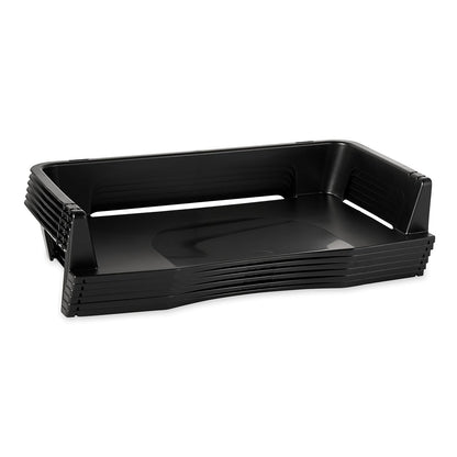 Rubbermaid Regeneration 86028 - Organizador de documentos (6 niveles, plástico), color negro, Seis niveles, Negro, Letter/A4