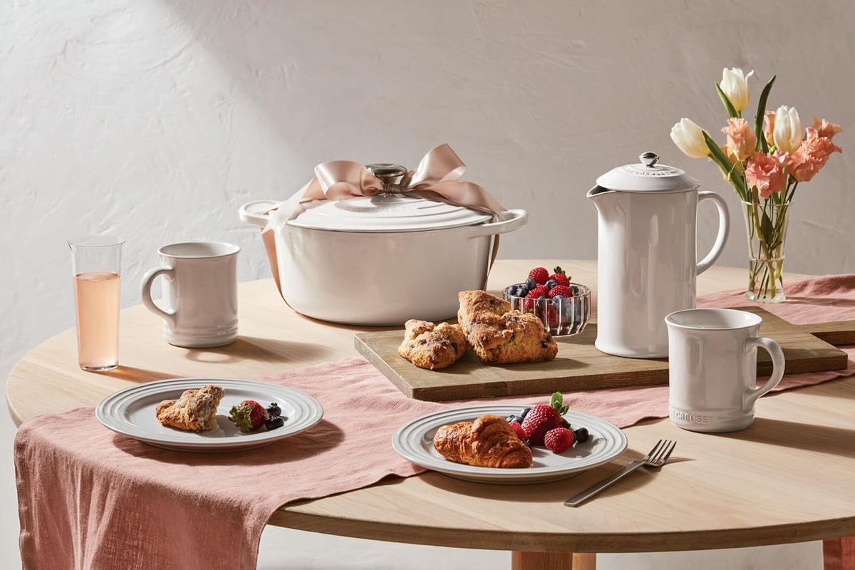Le Creuset PG90433A-0016 - Taza de cerámica, 14 oz, color blanco
