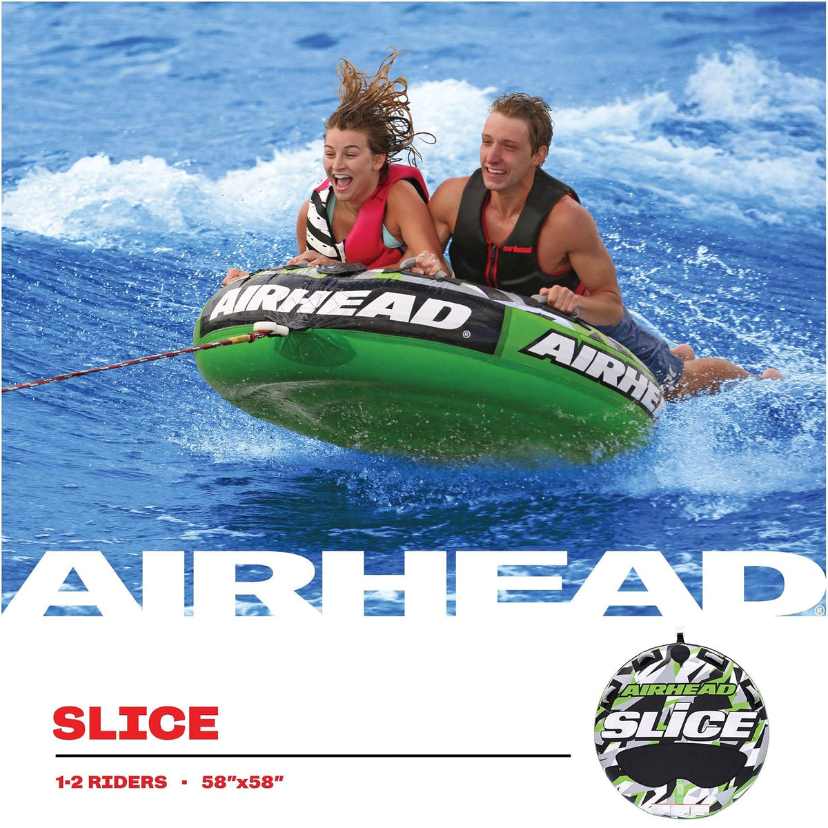 Airhead Slice | Tubo remolcador para Barco con Opciones de 1-4 Jinetes