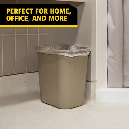 Rubbermaid Commercial Products (FG295600BEIG) - Contenedor de basura de 28 cuartos de galón, para hogar, oficina, debajo del computadora, beige