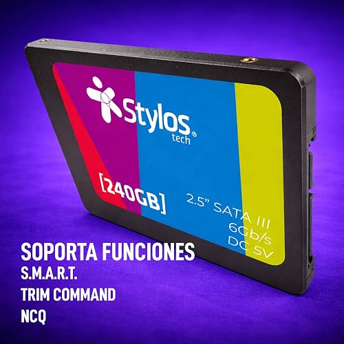 Disco SSD 240GB 2.5 SATA III Negro para PC Stylostech