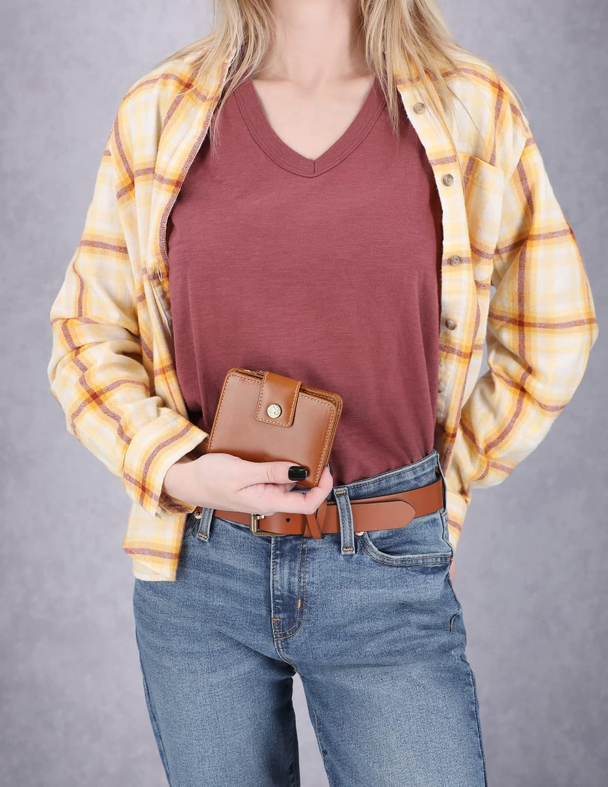 Timberland Cartera de piel para mujer con identificación RFID pequeña