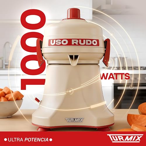 Turmix Uso Rudo Extractor de Jugos y Exprimidor de Cítricos, 127V ~ 50/60 Hz Consumo 440 watts, 3400 RPM