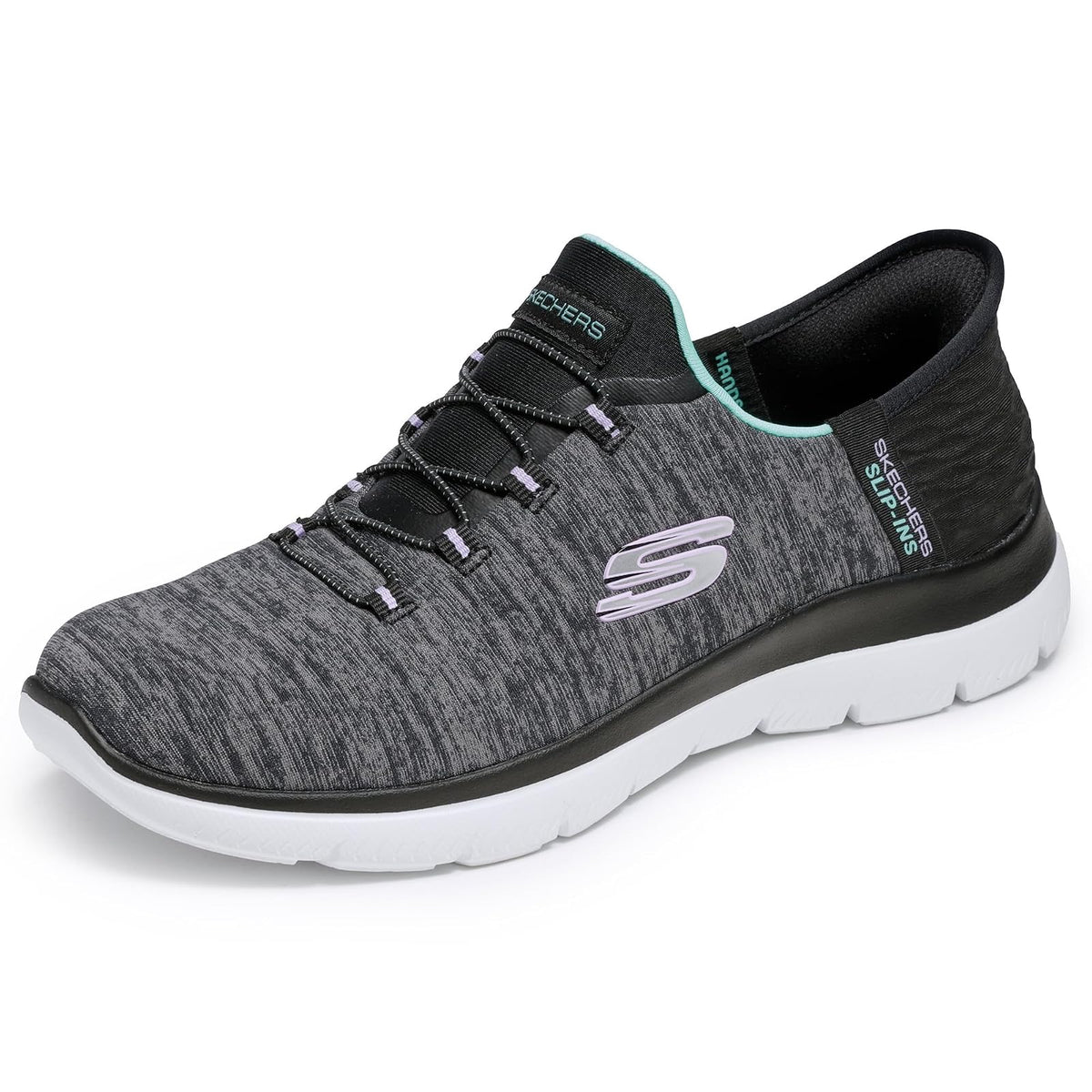 Skechers Energy Downforce Tenis para Hombre - 28.0 cm - Negro - Turquesa