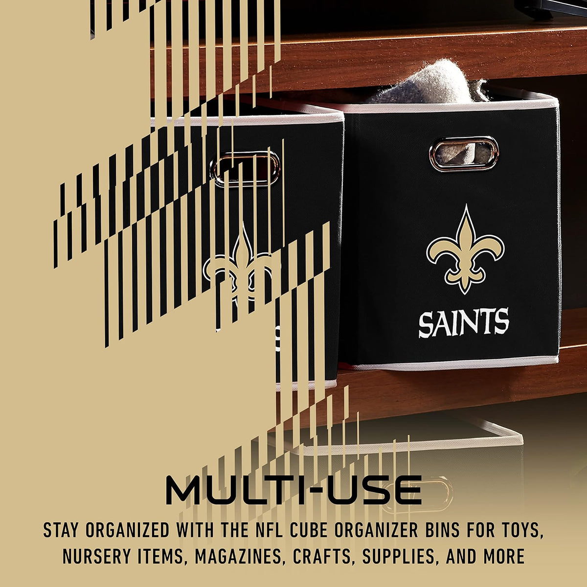 Franklin Sports Cubos de Almacenamiento de Tela de Equipo de NFL Hecho para Adaptarse a los organizadores de Almacenamiento (27.9 x 26.6 x 26.6 cm)