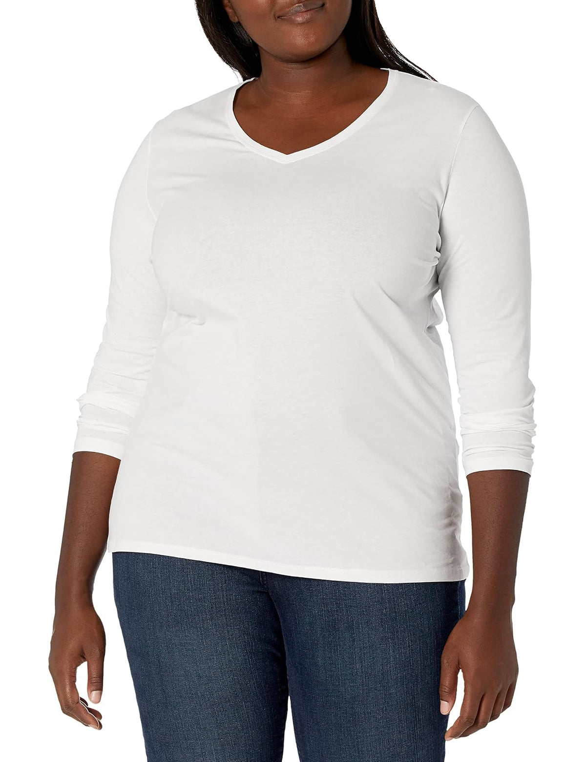 Just My Size Playera de Manga Larga con Cuello en V para Mujer CamisaMujer