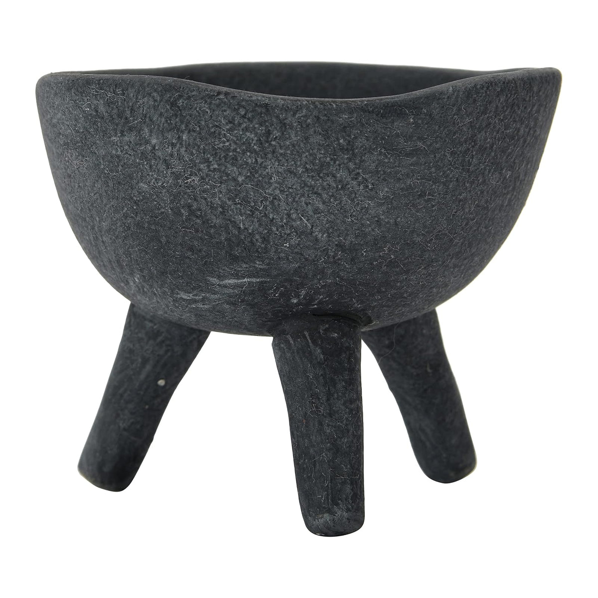 Creative Co-Op - Macetero con Patas de Terracota Bohemio, Color Negro Mate
