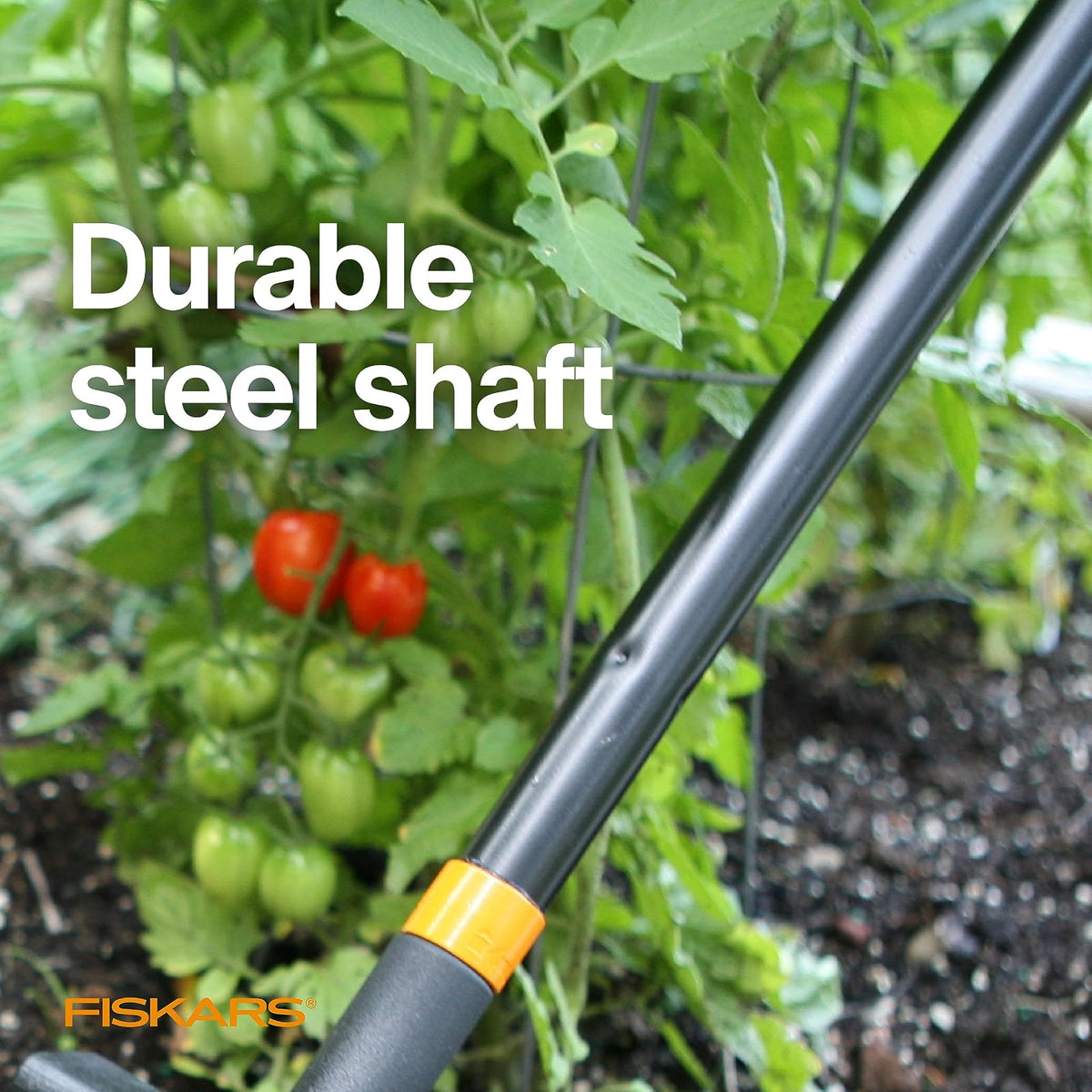 Fiskars Cultivador Telescópico | 40-60 pulgadas, 16 oz, manual, negro, FiberComp, acero
