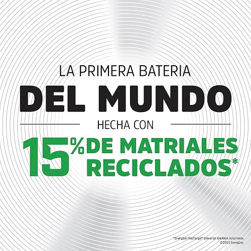 Energizer - Pila Recargable 9V, Recharge, NiMH, 1 Pieza | 8.4V NiMH, hasta 1,000 recargas, para detectores de humo, micrófonos y radios, ahorro a largo plazo