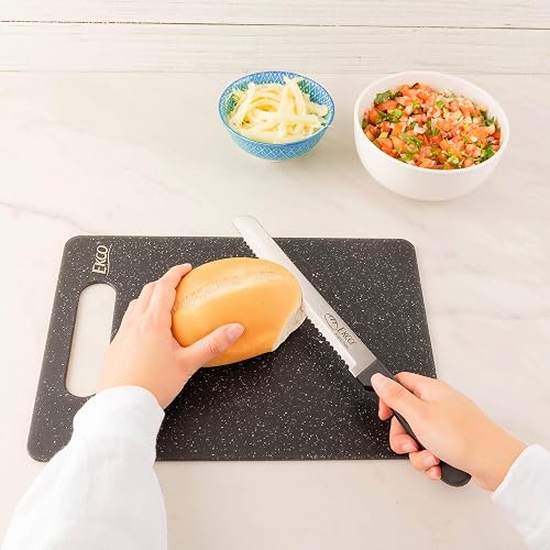 Ekco | Tabla para Picar Classic Antibacterial Grande 34 x 24 cm | Antimicrobiana, Iones de plata, No absorbe sabores, Protege el filo, Fácil limpieza, Tabla de corte, Cocina higiénica