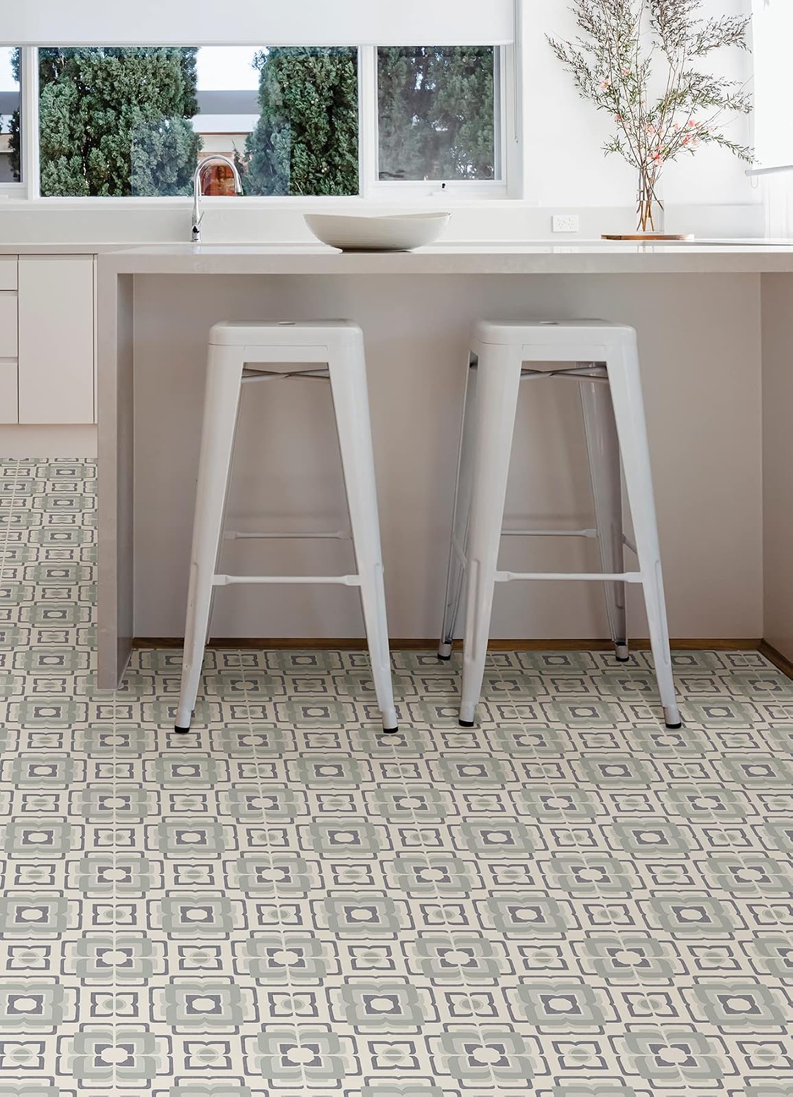 FloorPops - Azulejos de vinilo para despegar y pegar de 12 x 12 pulgadas (10 azulejos), (10 pies cuadrados/cartón)