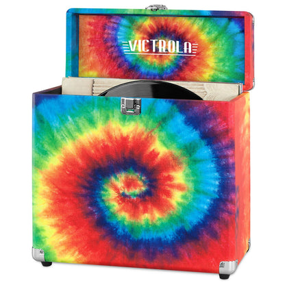 Victrola Collector Maleta para Almacenamiento de Discos de Vinilo, hasta 30 LPs - Tie Dye