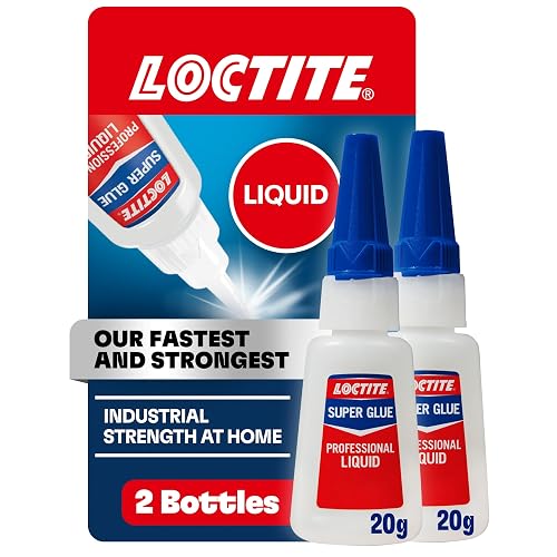 Loctite Super Glue - Líquido profesional, transparente, botella de 20,7 ml, paquete de 2 superpegamento para plástico, madera, metal, manualidades y reparación, pegamento instantáneo de cianoacrilato