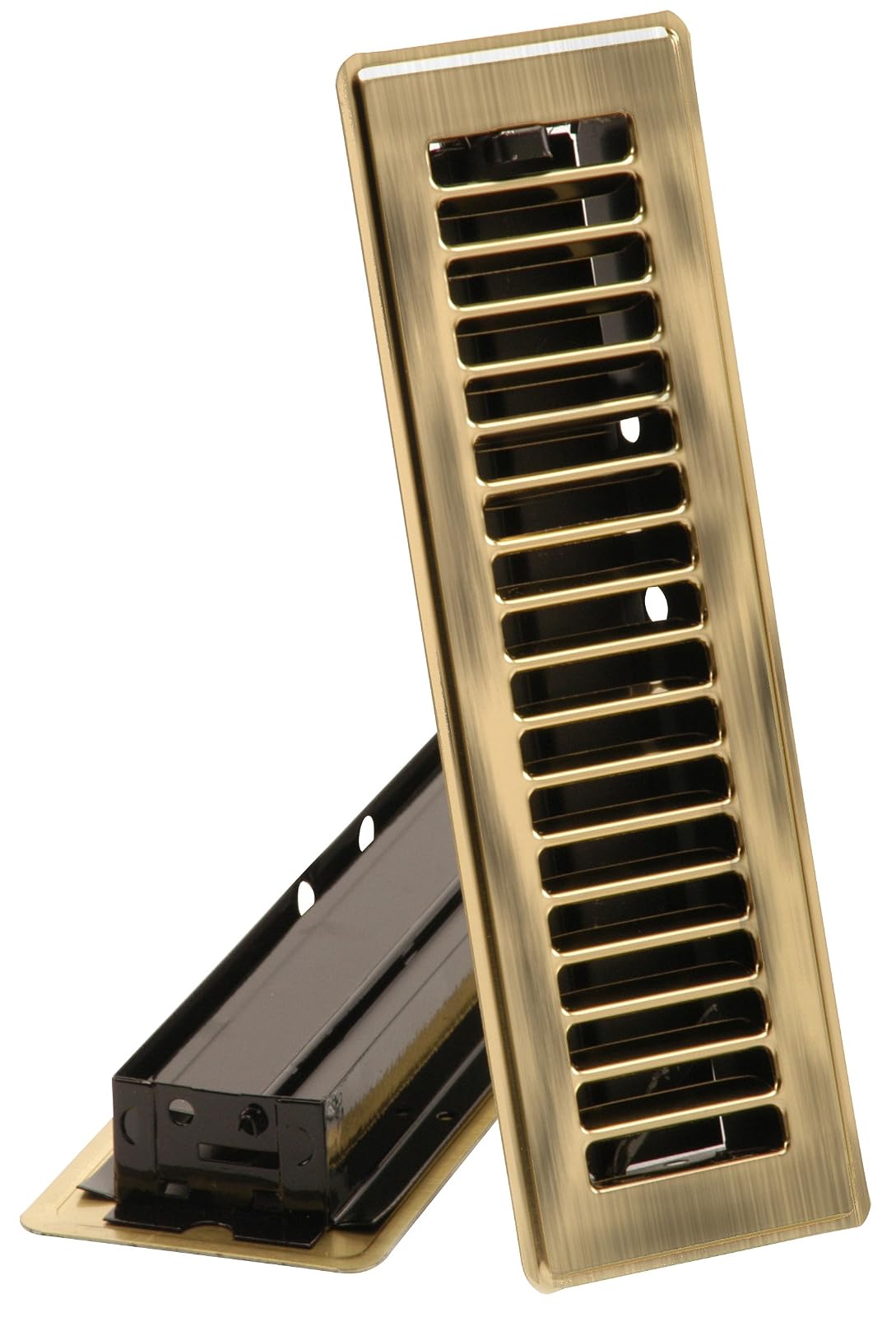 Imperial Manufacturing rejilla de registro de piso, 4x12 Inch, Antique Brass