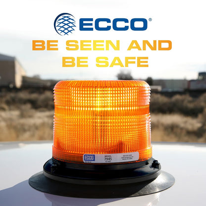 ECCO Baliza LED de 6.5 in con 11 Patrones de Flash 7945A, 12-48V, Ámbar