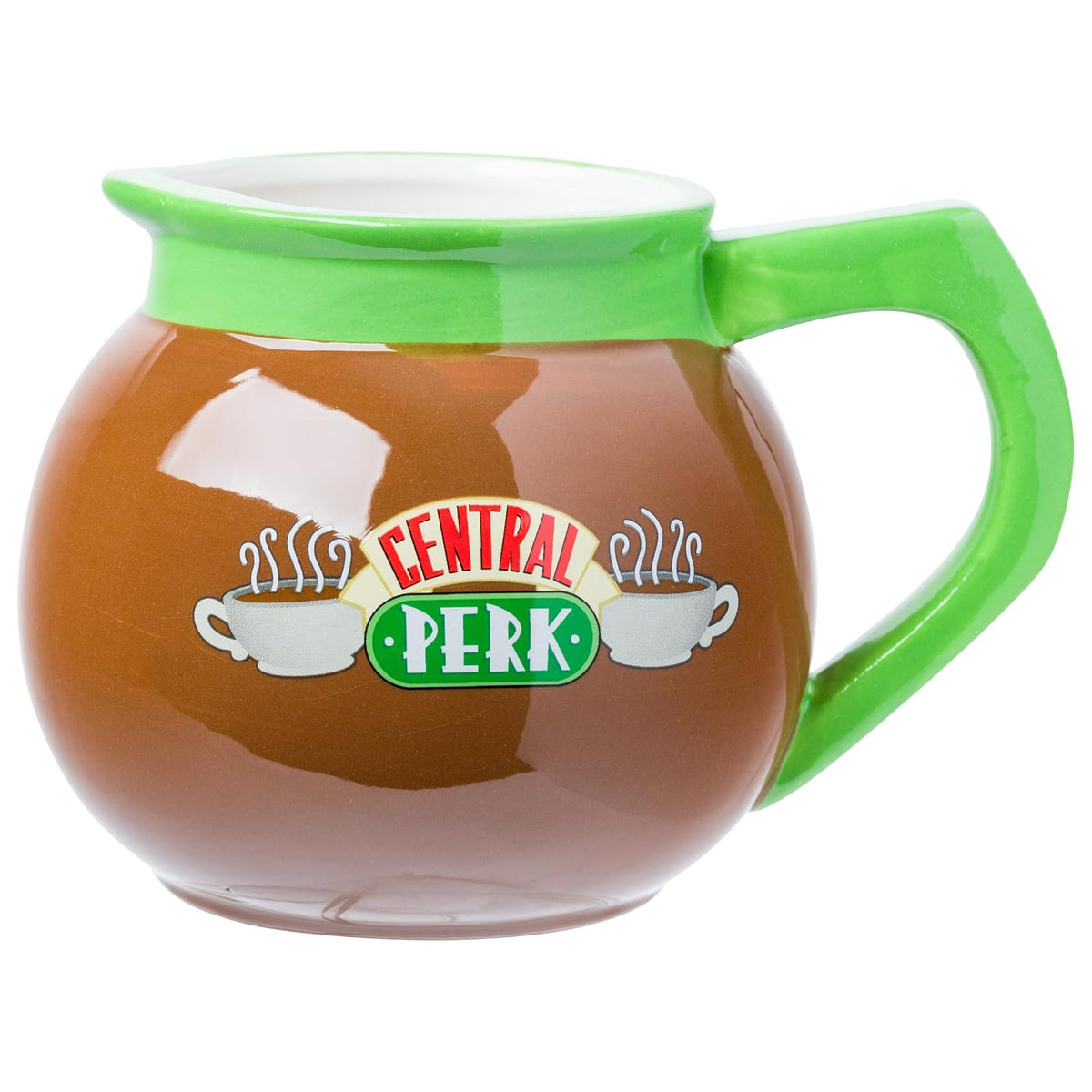 Silver Buffalo Friends Central Perk - Cafetera de cerámica 3D esculpida taza, 20 onzas