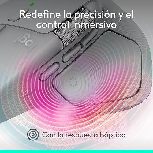 Logitech MX Master 4 Mouse Inalámbrico de Alto Desempeño, Recargable, Scrolling Ultra-rápido, 8K dpi, Seguimiento sobre Cristal, Clics Discretos, USB-C, Bluetooth, Windows, MacOS, Chrome, Blanco