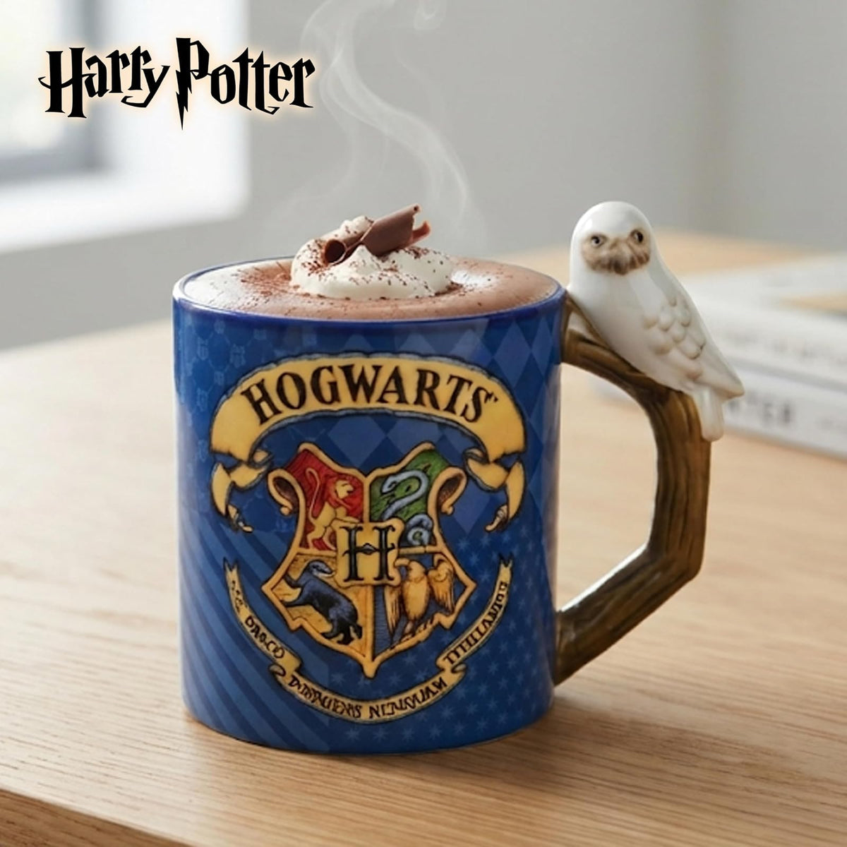 Silver Buffalo Harry Potter Hogwarts House - Taza de cerámica con mango en forma, 597 ml, color azul