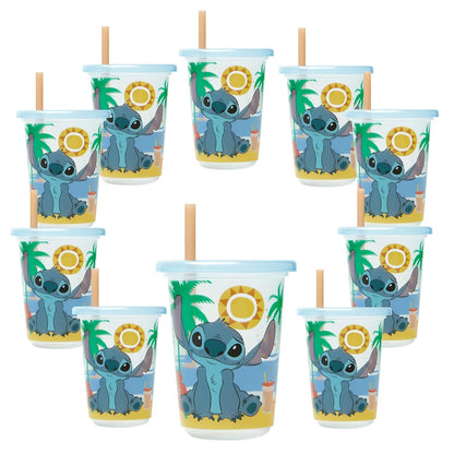 The First Years Vasos con Popote Take & Toss Moana 10 pz - Stitch - Pequeño