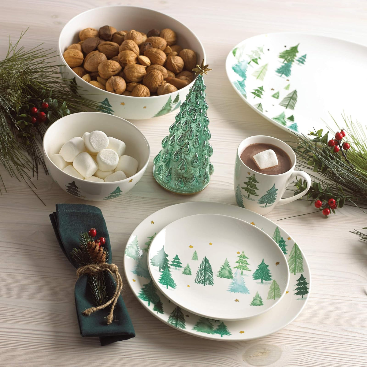 Lenox 880066 Balsam Lane Accent Plates, Multicolor