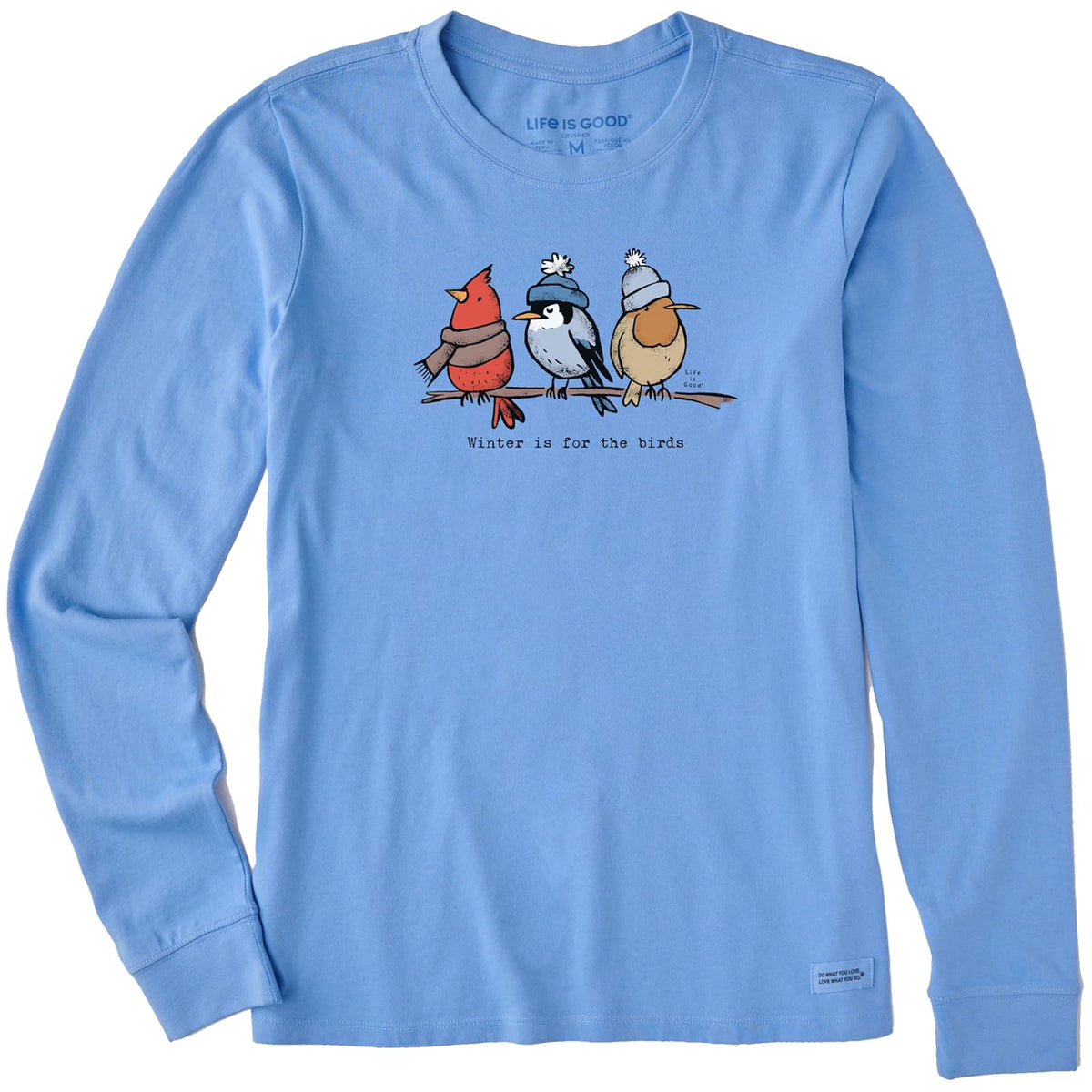 Life is Good Crusher - Playera de Manga Larga con gráficos de algodón para Mujer, con Sombra de Invierno