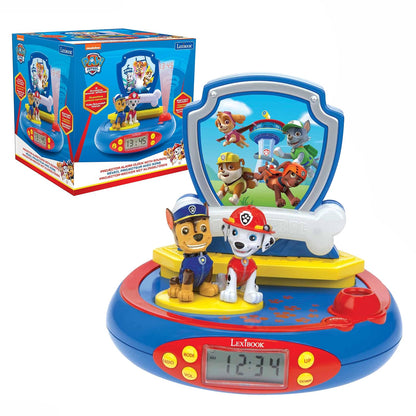 Lexibook Radio Reloj Despertador con Proyector Spider-Man - Paw Patrol