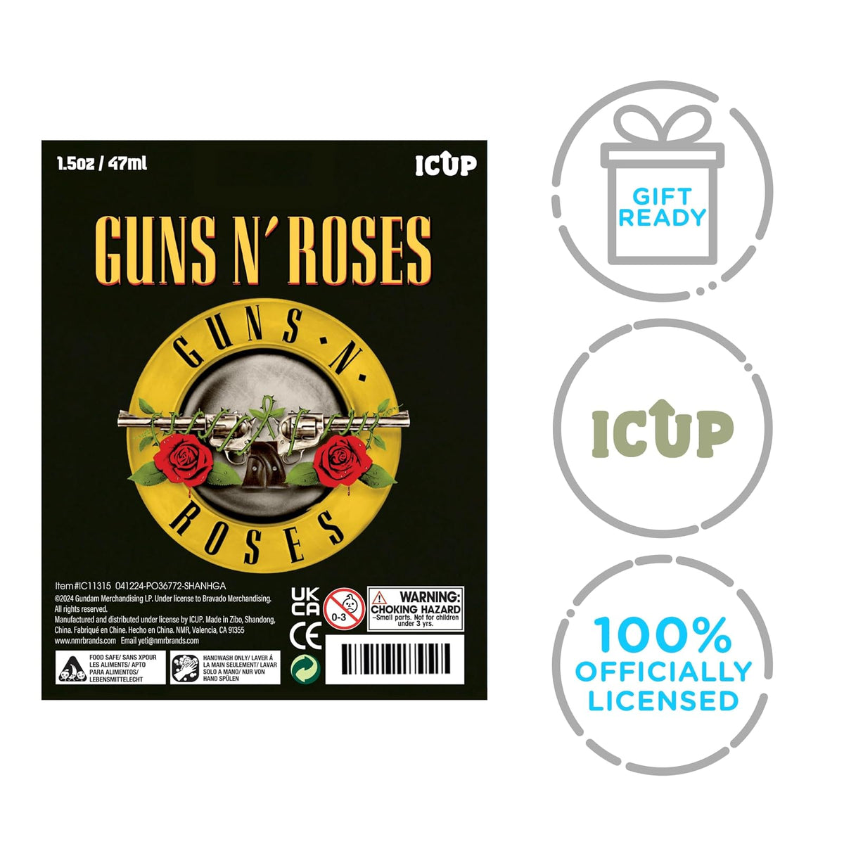ICUP GUNS N' ROSES Juego de 4 vasos de chupito