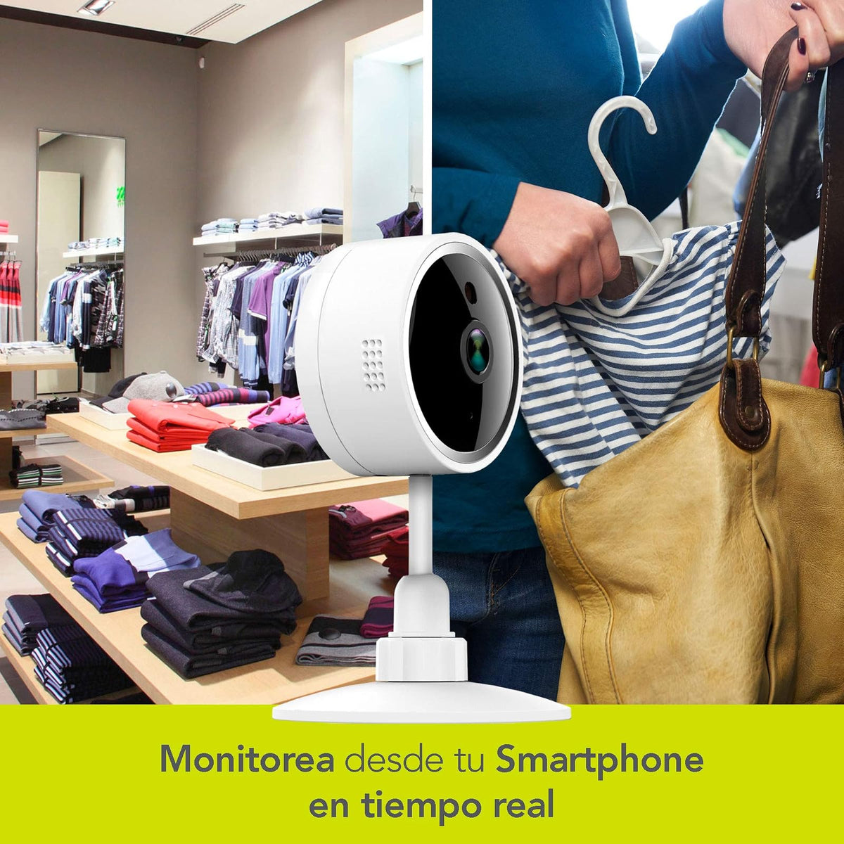 Lloyd's Cámara IP Inteligente WiFi Interior Full HD 1080P Visión Nocturna | Comunicación bidireccional, control desde aplicación móvil y compatibilidad con asistentes virtuales para monitoreo remoto.