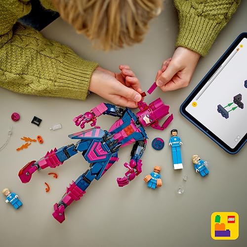 LEGO | Marvel Cuatro Fantásticos vs. Figura para Construir de Galactus Set de Juguetes Construibles con la Mole, la Mujer Invisible y la Antorcha Humana, Regalo para Niños 76316