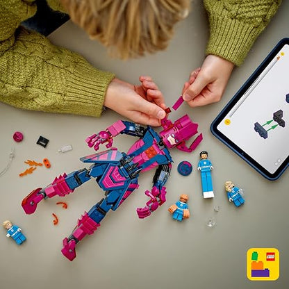 LEGO | Marvel Cuatro Fantásticos vs. Figura para Construir de Galactus Set de Juguetes Construibles con la Mole, la Mujer Invisible y la Antorcha Humana, Regalo para Niños 76316