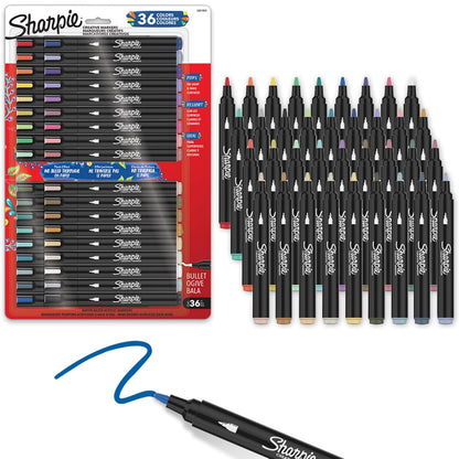 Sharpie Creative Marker Punta Fina, Pintura Acrílica Surtida, 24 Piezas - Punta bala de 36 unidades
