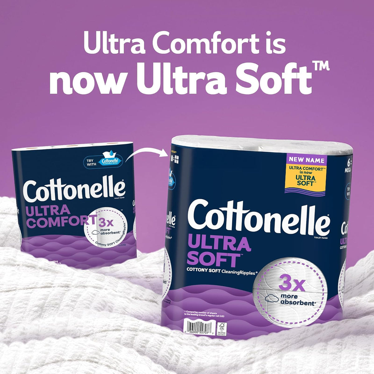 Cottonelle Ultra Comfort - Papel higiénico suave, 4 rollos mega = 16 rollos regulares