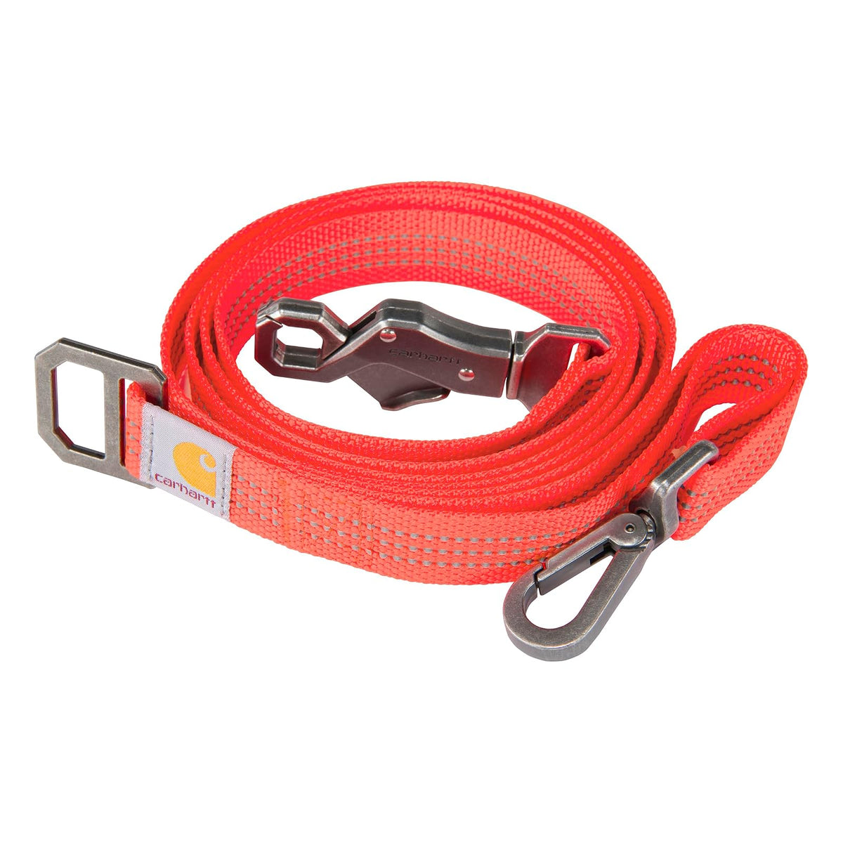 Carhartt Correa de Nailon Resistente para Perro con Costuras Reflectantes - Coral Glow (correas de nylon) - Large
