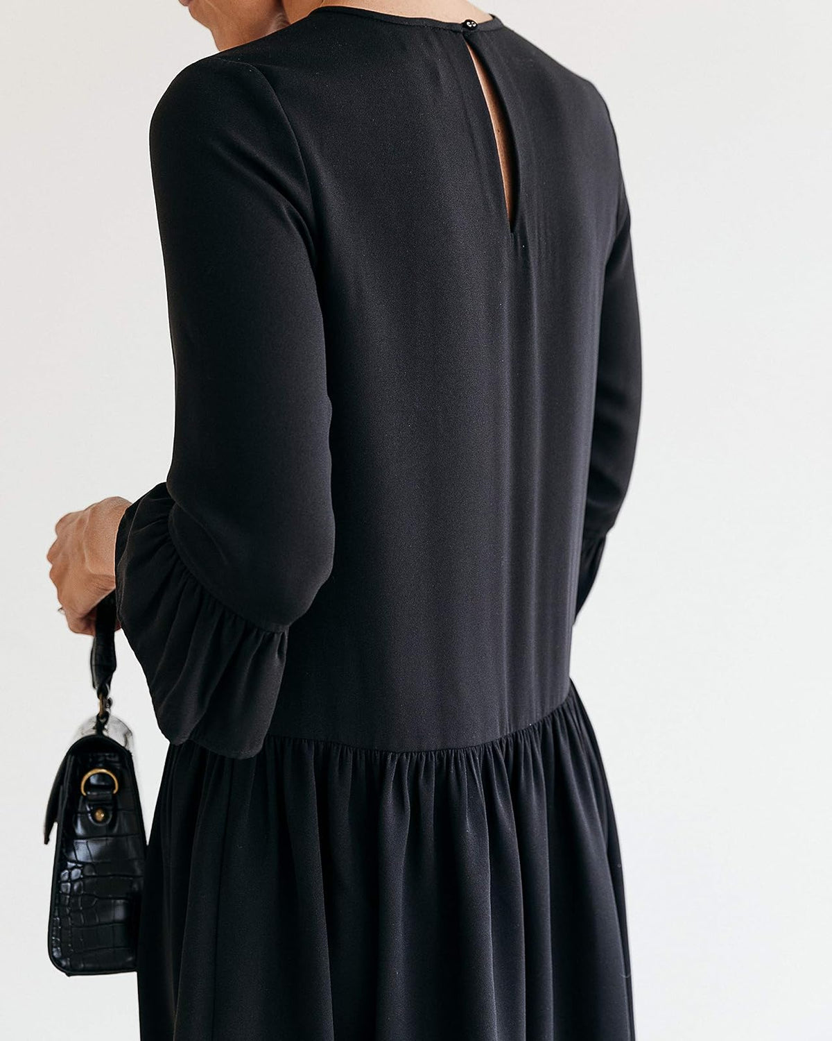 The Drop Vestido de Cintura Caída Para Mujer, Negro, por @jaceyduprie