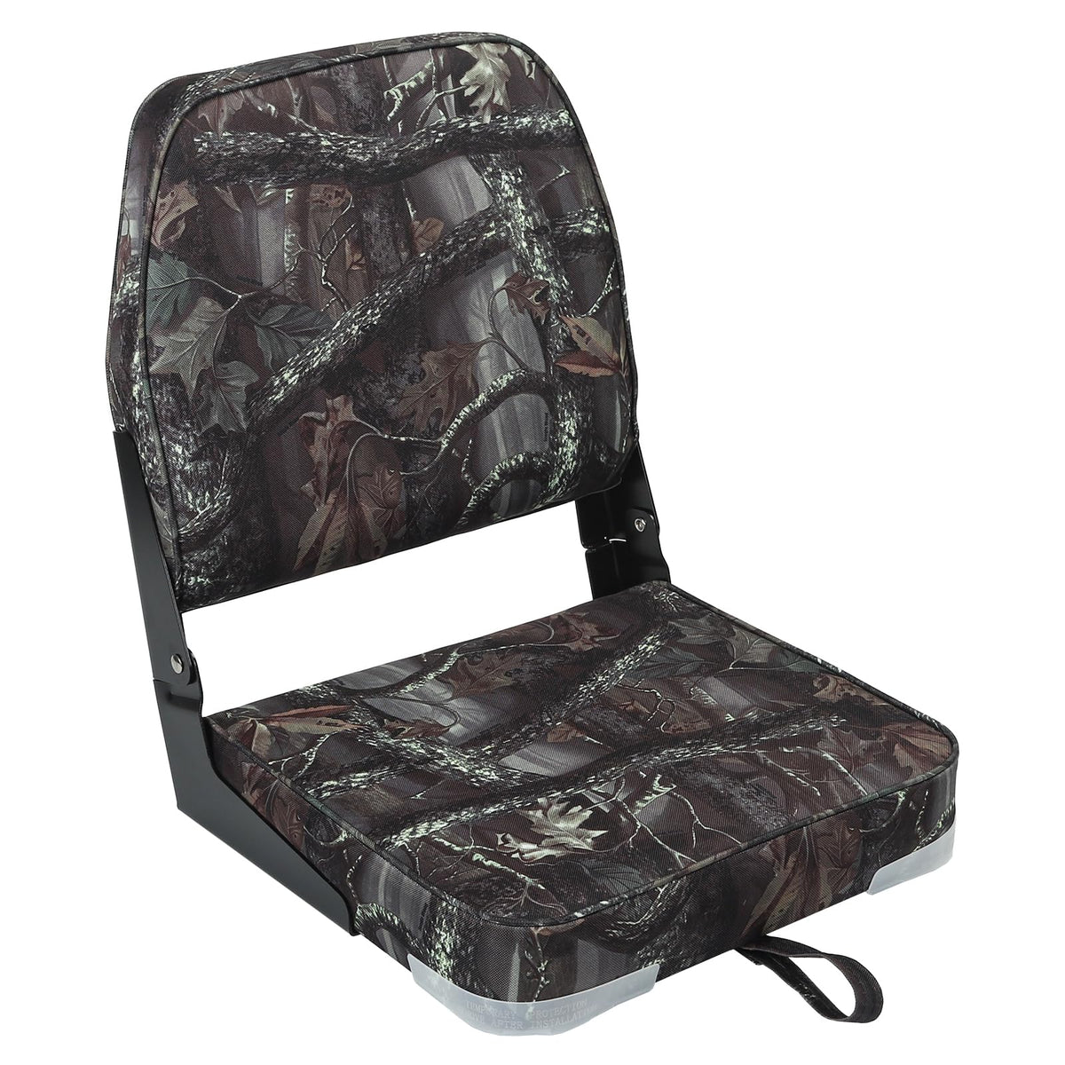 ERGOSEAT Asiento plegable acolchado para barco, silla plegable con respaldo, asiento de barco Marine Bass Jon - Junglewood